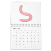 動物の漫画イラストレーション カレンダー (3月 2026)