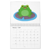 動物の漫画イラストレーション カレンダー (2月 2027)