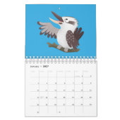 動物の漫画イラストレーション カレンダー (1月 2027)