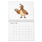 動物の漫画イラストレーション カレンダー (2月 2026)