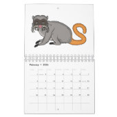 動物の漫画イラストレーション カレンダー (2月 2026)