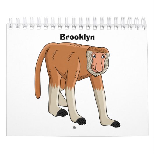 動物の漫画イラストレーション カレンダー (カバー)