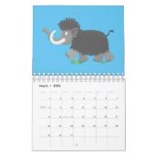 動物の漫画イラストレーション カレンダー (3月 2026)