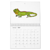 動物の漫画イラストレーション カレンダー (1月 2027)