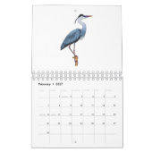 動物の漫画イラストレーション カレンダー (2月 2027)