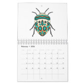 動物の漫画イラストレーション カレンダー (2月 2026)