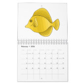 動物の漫画イラストレーション カレンダー (2月 2026)