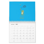 動物の漫画イラストレーション カレンダー (1月 2027)