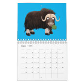動物の漫画イラストレーション カレンダー (3月 2026)