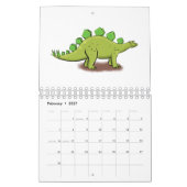 動物の漫画イラストレーション カレンダー (2月 2027)