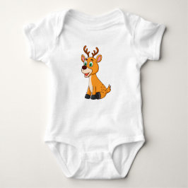 動物の漫画イラストレーション ベビーボディスーツ