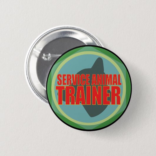 動物の犬の調教師を整備して下さい 缶バッジ (正面&裏面)