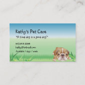 動物の獣医の名刺はバケツの後をつけます 名刺 (裏面)