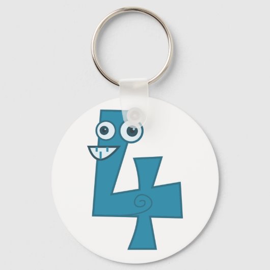 動物の番号4 キーホルダー (正面)