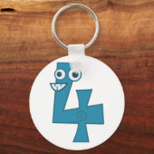 動物の番号4 キーホルダー (正面)