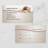 動物の病院勤務医のための名刺 予約カード (正面/裏面)