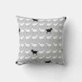 動物の白いヒツジ及び厄介ものの装飾用クッション クッション (正面)