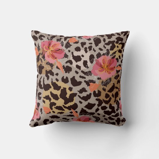 動物の皮に咲く花 クッション (裏面)