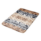 動物の皮膚の牛革プリント対称 バスマット (アングル)
