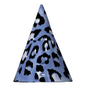 動物の皮膚触れ:水色ヒョウ パーティーハット (右)
