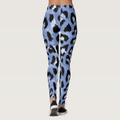 動物の皮膚触れ:水色ヒョウ レギンス (裏面)