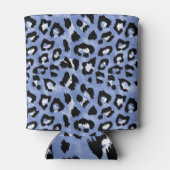 動物の皮膚触れ：水色ヒョウ 缶クーラー (裏面)