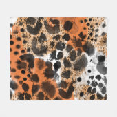 動物の皮膚：クリエイティブヒョウのパターン。 フリースブランケット (正面(横))