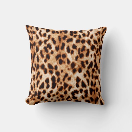 動物の皮膚：水色の斑点パターン。 クッション (正面)