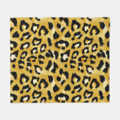 動物の皮、水色ヒョウシームレス。 フリースブランケット (正面(横))