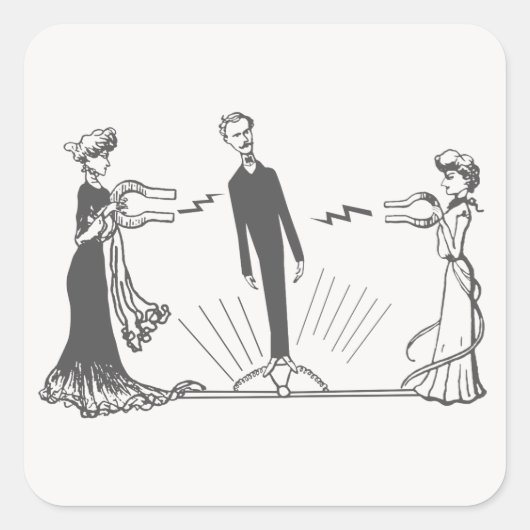 動物の磁力 –  スクエアシール (正面)