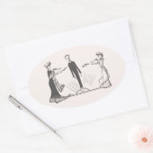 動物の磁力 – 楕円形シール (封筒)