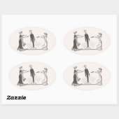 動物の磁力 – 楕円形シール (シート)