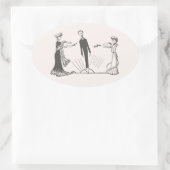 動物の磁力 – 楕円形シール (バッグ)