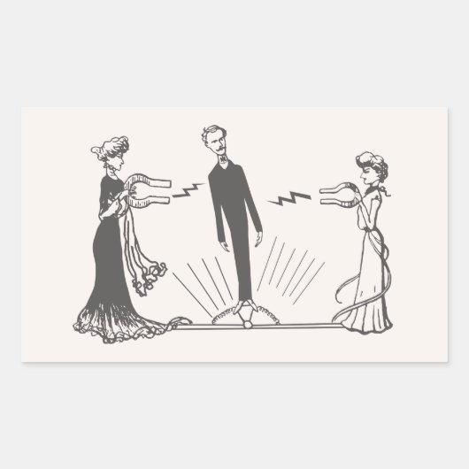 動物の磁力 – 長方形シール (正面)