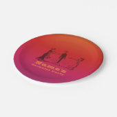 動物の磁力 – 7"または9"色変更の学士/ ペーパープレート (アングル)