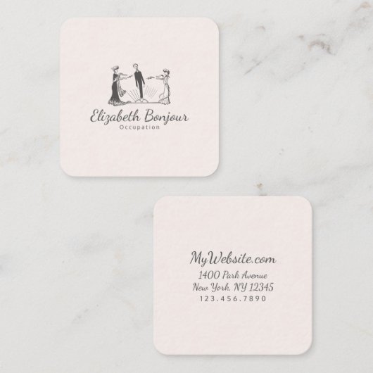 動物の磁気紙/サイズ/形状オプション – スクエア名刺 (正面/裏面)