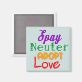 動物の磁石のスプライスニューターは愛を採用 マグネット (正面/裏面)
