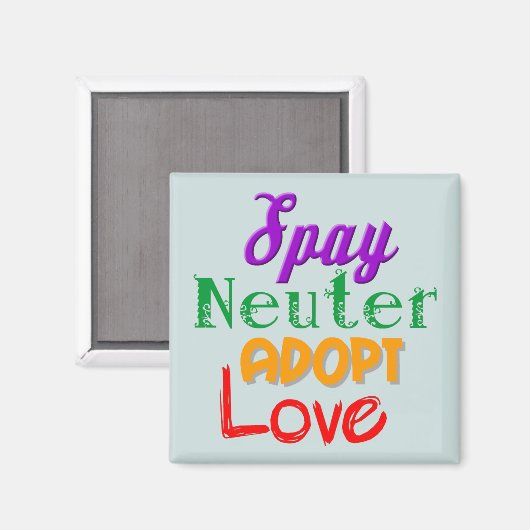 動物の磁石のスプライスニューターは愛を採用 マグネット (正面/裏面)