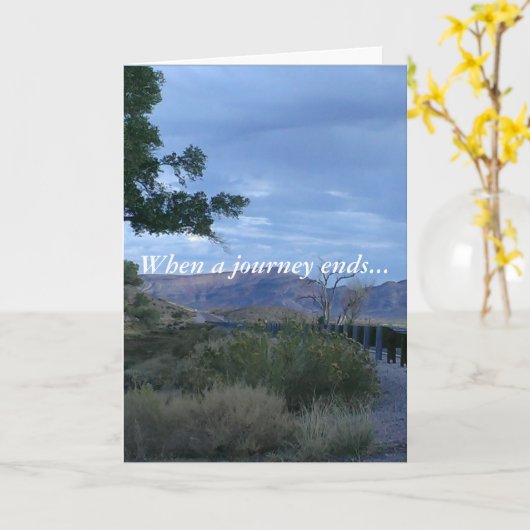 動物の祈りの言葉 – 旅が終わるとき – カード (黄色い花)