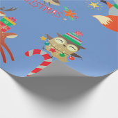 動物の祝クリスマスラッピング紙 ラッピングペーパー (角)