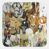 動物の種類 スクエアシール (正面)