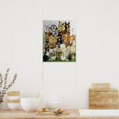 動物の種類 ポスター (キッチン)