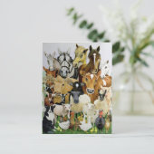 動物の種類 ポストカード (スタンド正面)