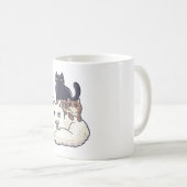 動物の積み重ねマジック コーヒーマグカップ (正面右)