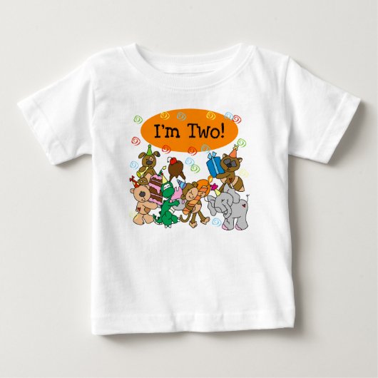 動物の第2誕生日 ベビーTシャツ (正面)