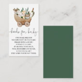 動物の緑のボホーブックベビーカード エンクロージャーカード (正面/裏面)