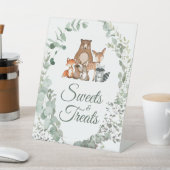 動物の緑の赤ちゃんシャワーのスイーツ&トリートサイン 台座サイン (インサイチュ)