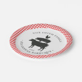 動物の群れ|ファミリーバーベキュー ペーパープレート (アングル)