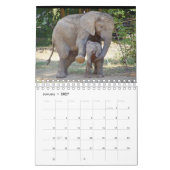 動物の育児 カレンダー (1月 2027)