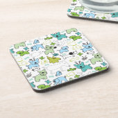 動物の背景パターンをからかいます コースター (左側)